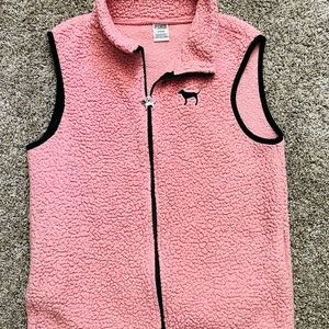 VS pink Sherpa vest